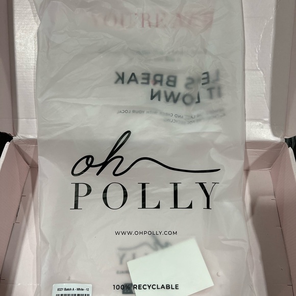 Oh Polly DUHAMEL Embellished Asymmetric Maxi Dress in White | Sizes 12 & 16 - Picture 8 of 8